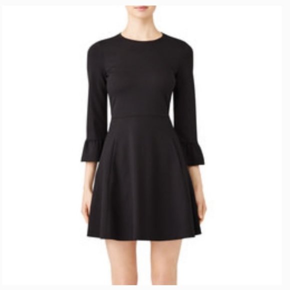 kate spade ponte fit and flare black dress s nwot - Picture 3 of 9